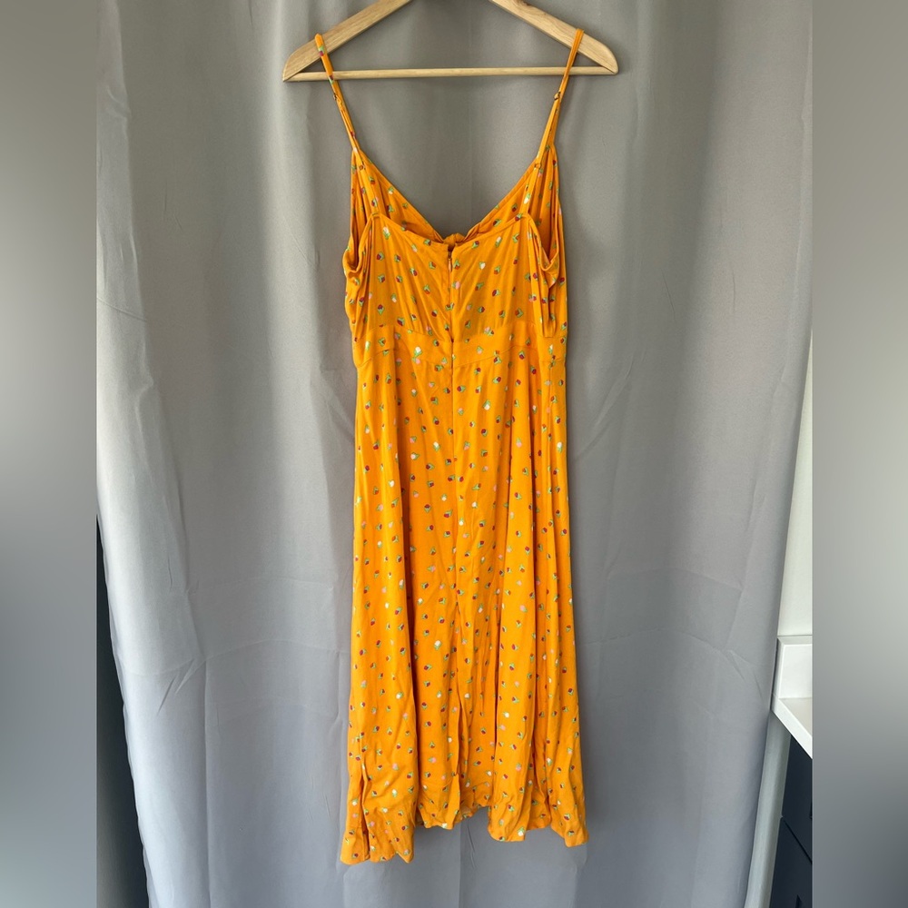 NWT Floral Retro Knot Front Cut Out Midi Sun Dress- Small - Picture 5 of 10